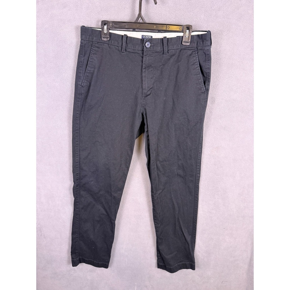 J Crew Flex Chino Pants Mens‎ 32x32 Black Cotton Stretch Straight Casual Preppy